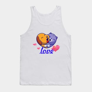 Cute dog says Be Mine on Valentines Day Tank Top